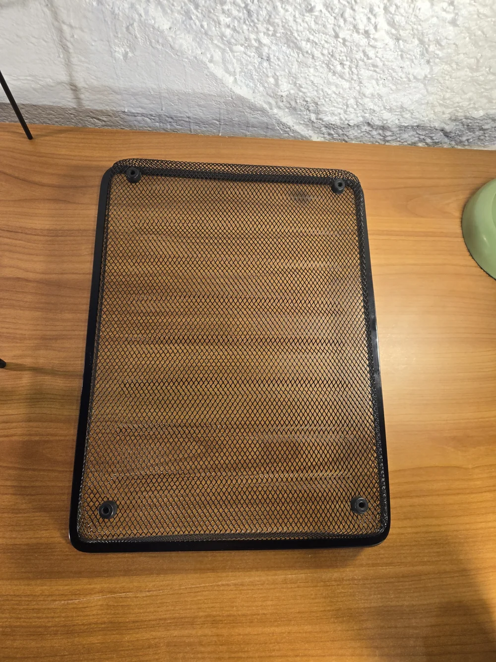 Black Mesh Desk Organizer Set - Multi-Tier Vertical File Rack & Letter Tray